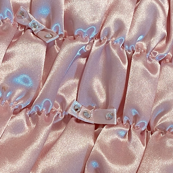 “KIDS HEADQUARTERS” GIRLS PINK ZIP-UP PUFFER VEST WITH BOWS & RHINESTONES SIZE 5 - Picture 6 of 6